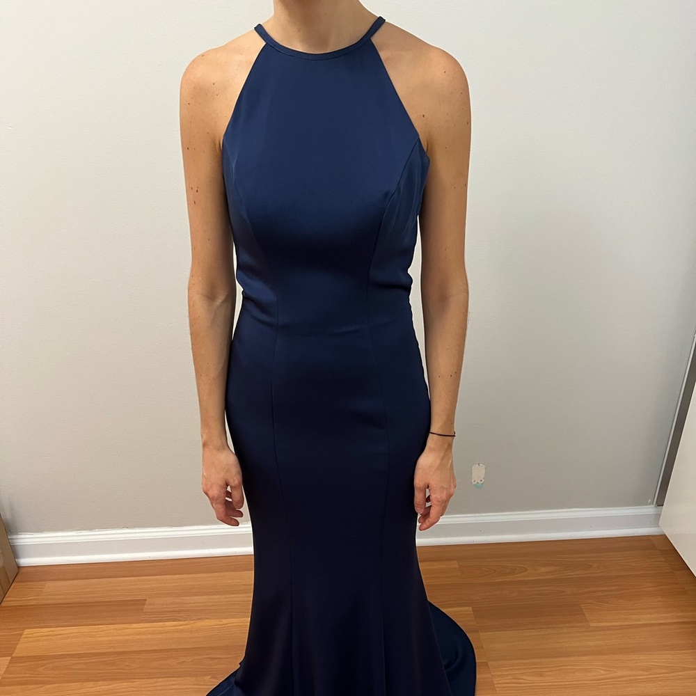 Navy Blue Kleinfeld Gown
